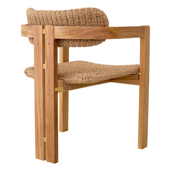 Outdoor Dining Chair - Donato natural - teak faux rattan