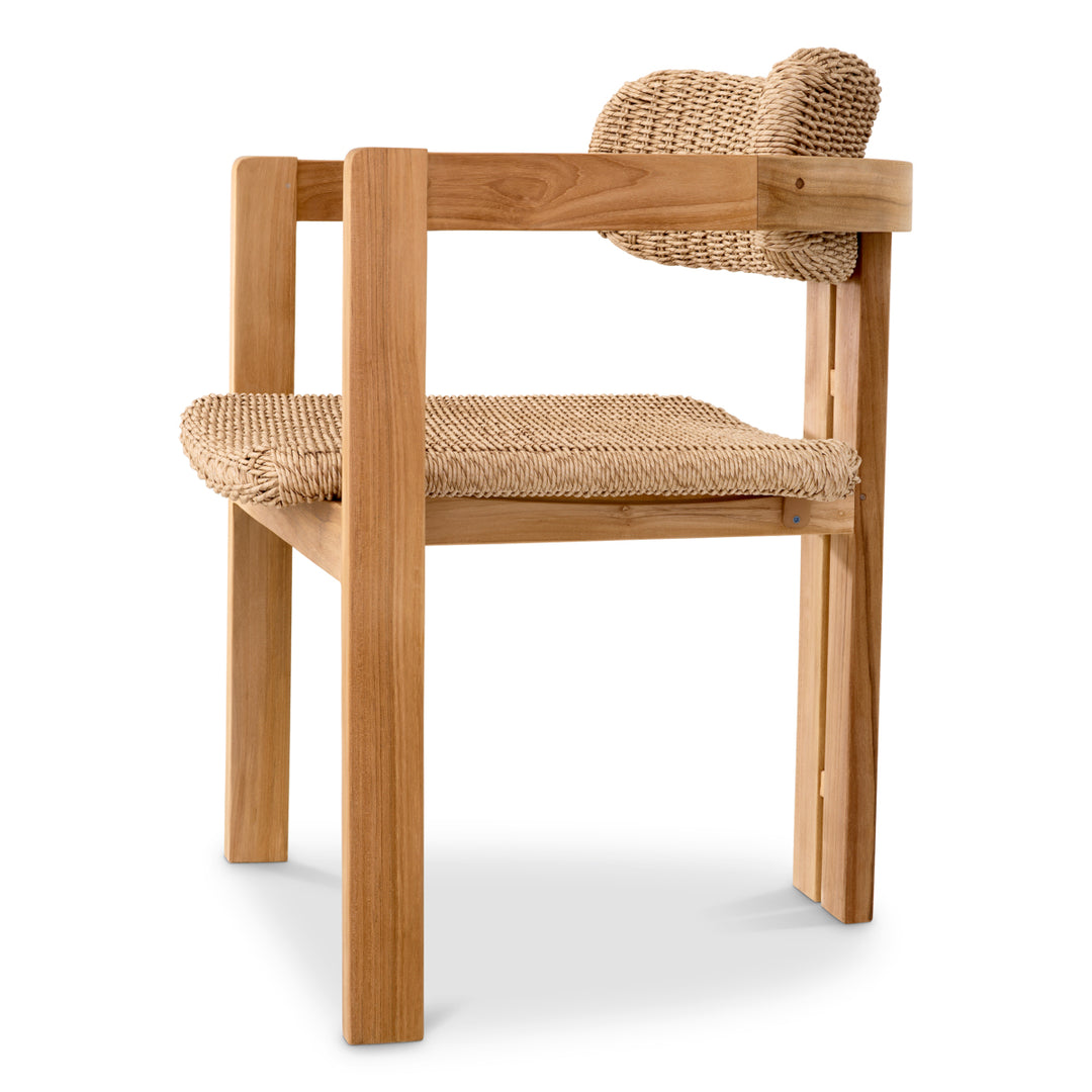 Outdoor Dining Chair - Donato natural - teak faux rattan
