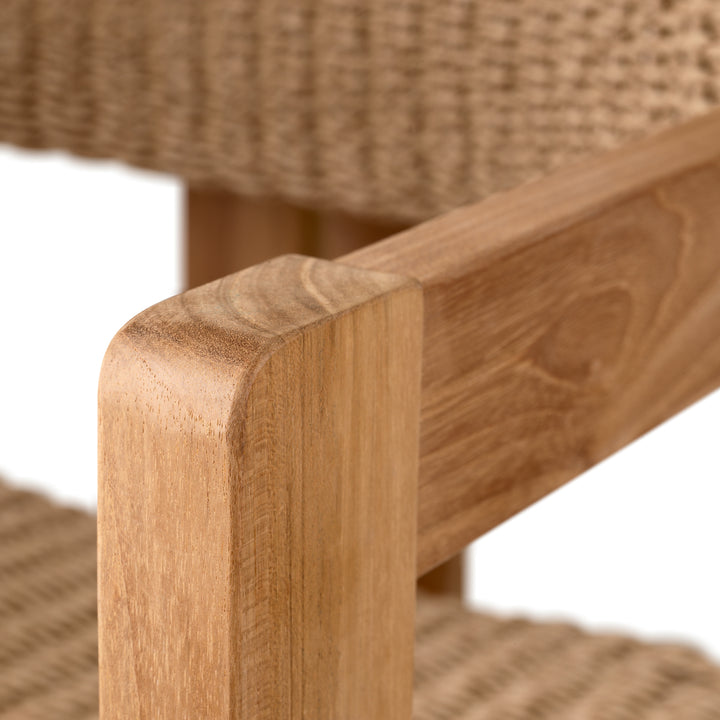 Outdoor Dining Chair - Donato natural - teak faux rattan