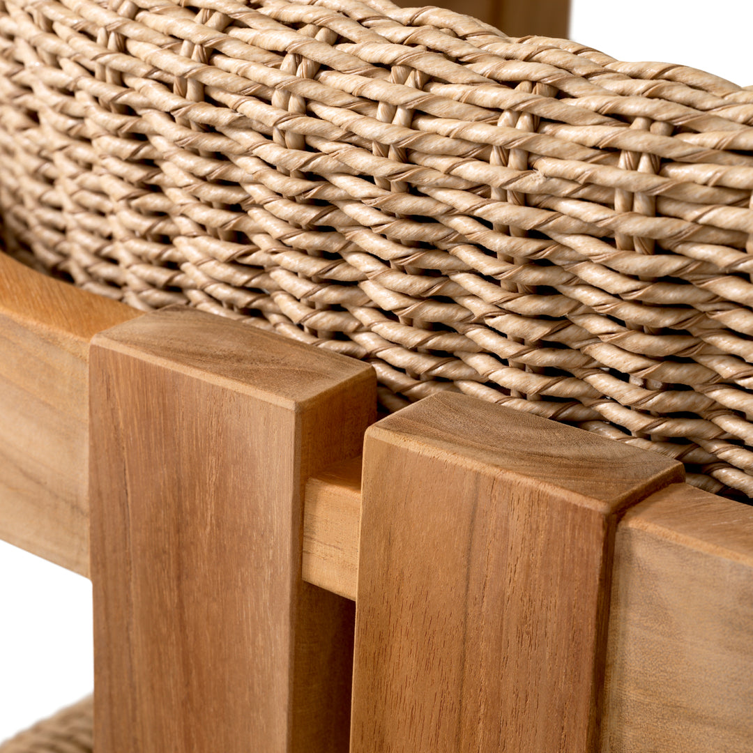 Outdoor Dining Chair - Donato natural - teak faux rattan
