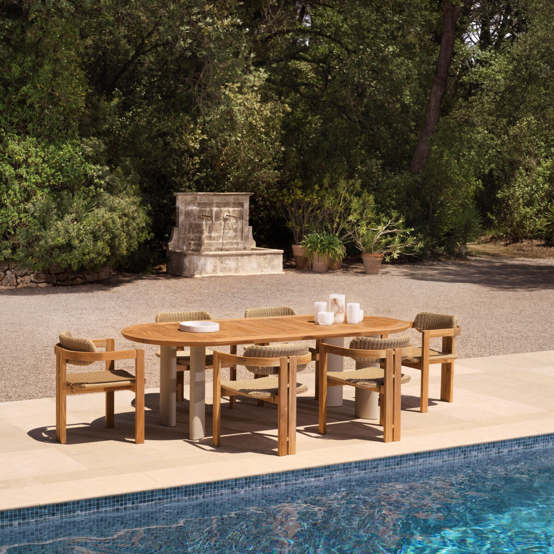 Outdoor Dining Table - Mogador - natural teak