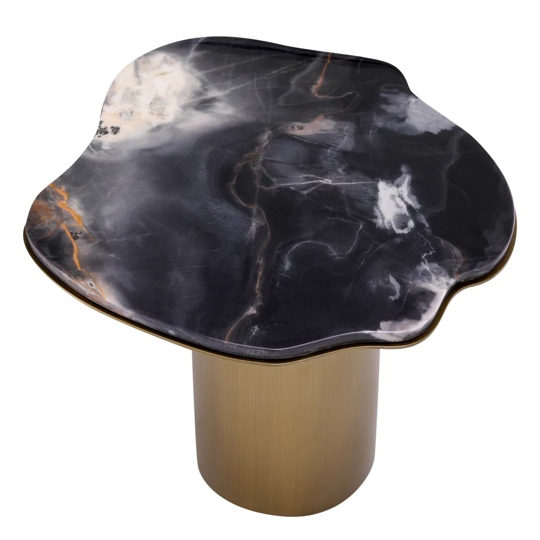 Side Table - Shapiro - Black Marble