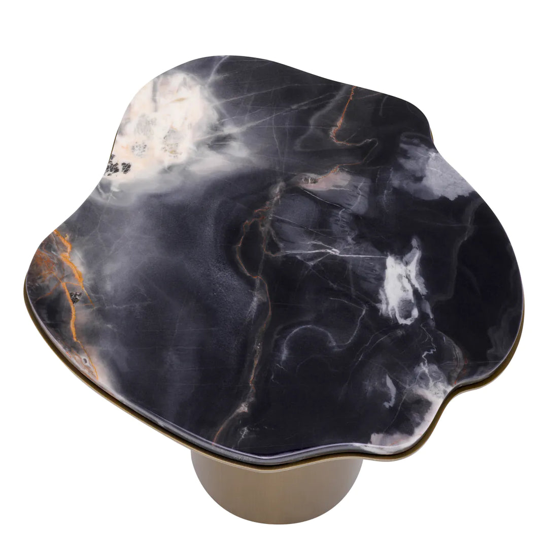 Side Table - Shapiro - Black Marble