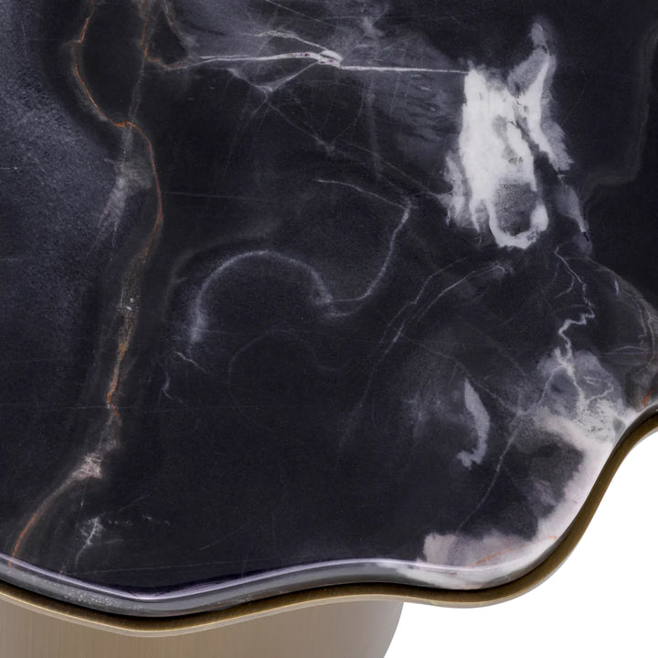 Side Table - Shapiro - Black Marble