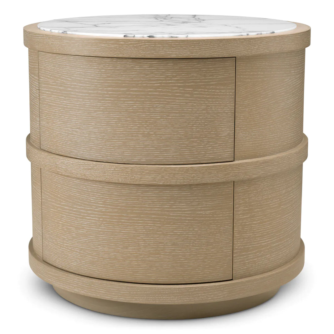 Nightstand - Cabana Round - Washed Oak