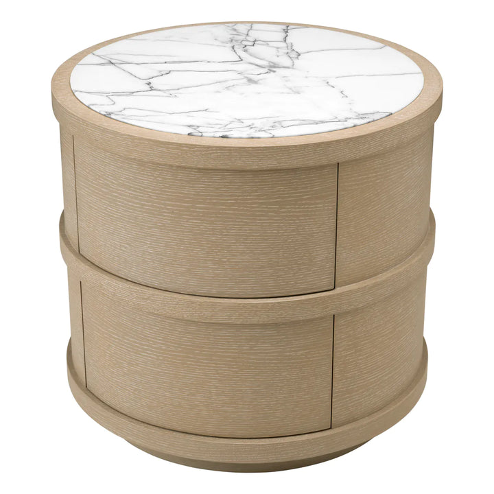 Nightstand - Cabana Round - Washed Oak