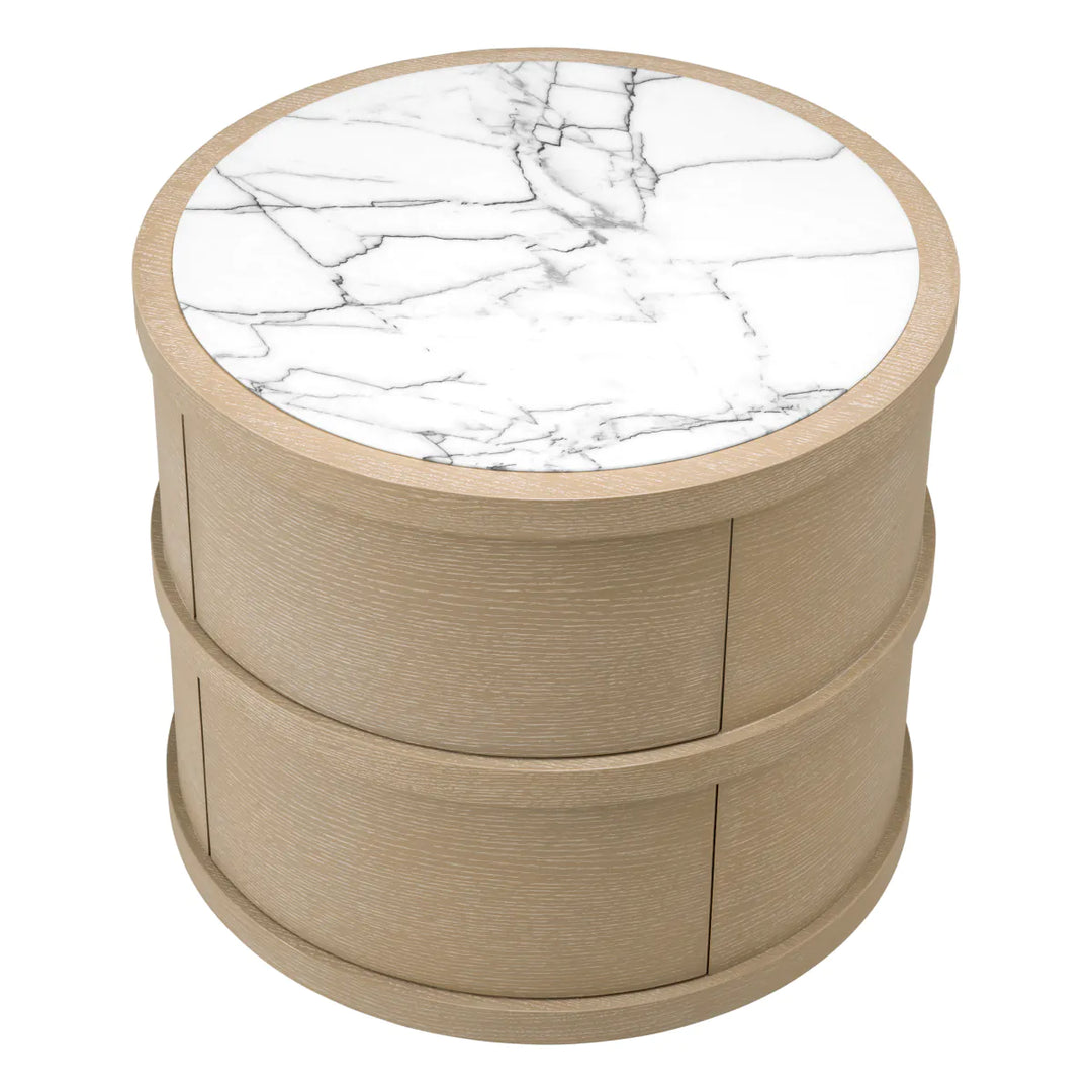 Nightstand - Cabana Round - Washed Oak