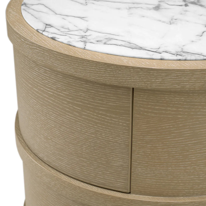 Nightstand - Cabana Round - Washed Oak