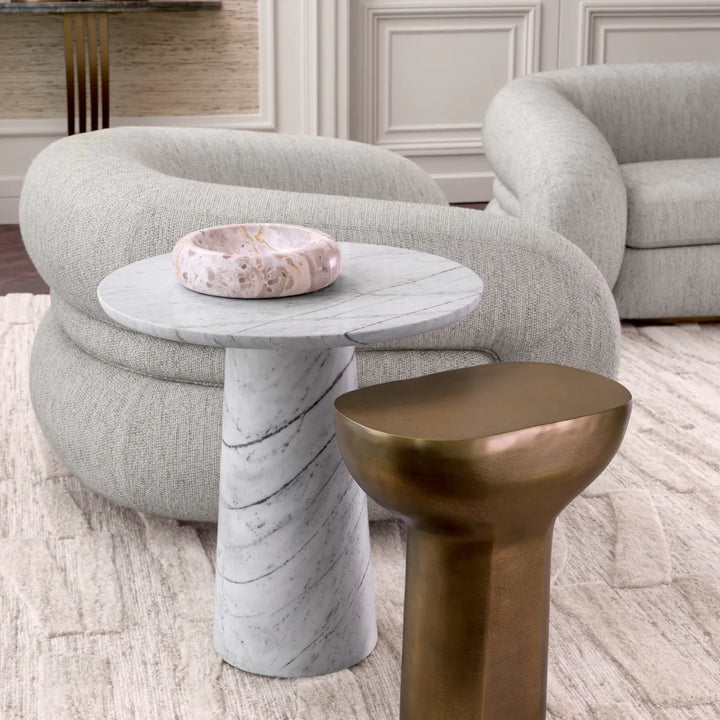 Side Table - Terry - White Marble