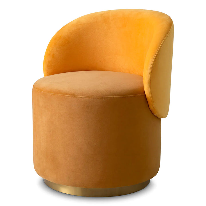 Low Dining Chair Greer - Roche Yellow Velvet