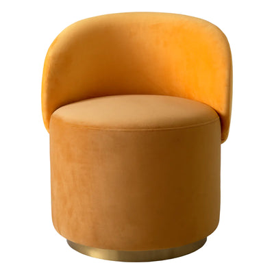 Low Dining Chair Greer - Roche Yellow Velvet