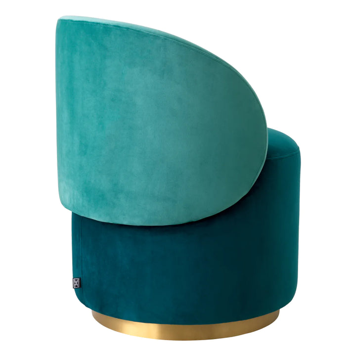 Low Dining Chair Greer - Savona Sea Green Velvet