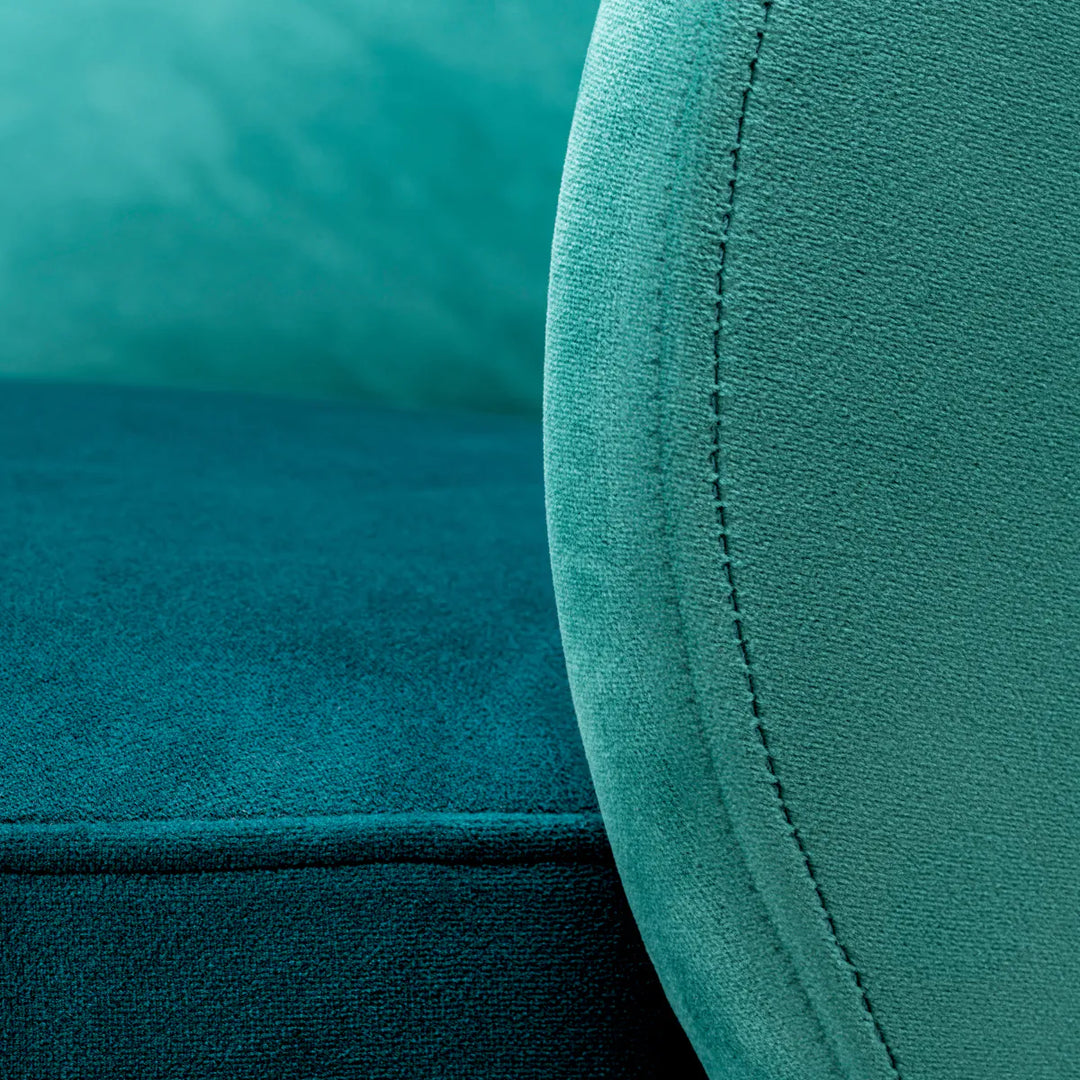 Low Dining Chair Greer - Savona Sea Green Velvet