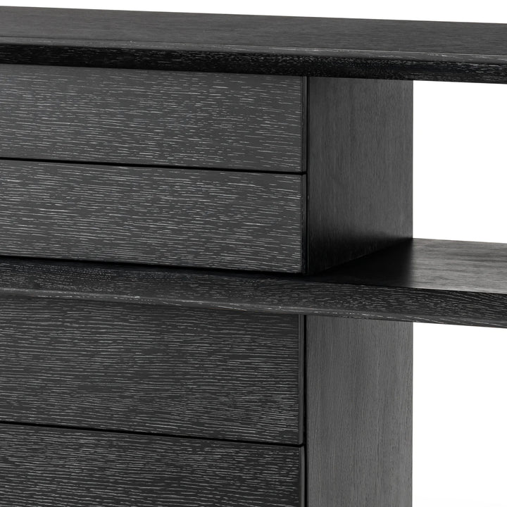 Console Table - Mantua charcoal grey oak veneer