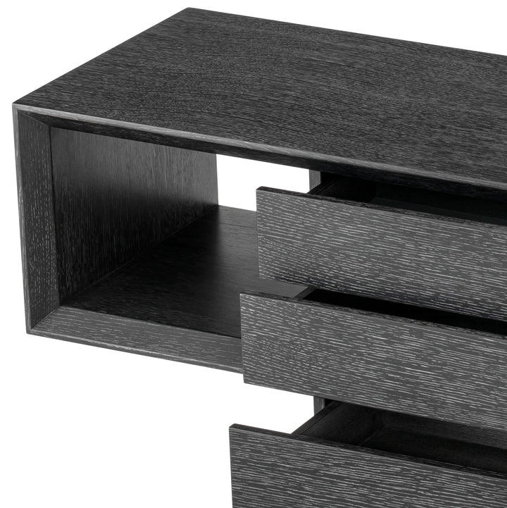 Console Table - Mantua charcoal grey oak veneer