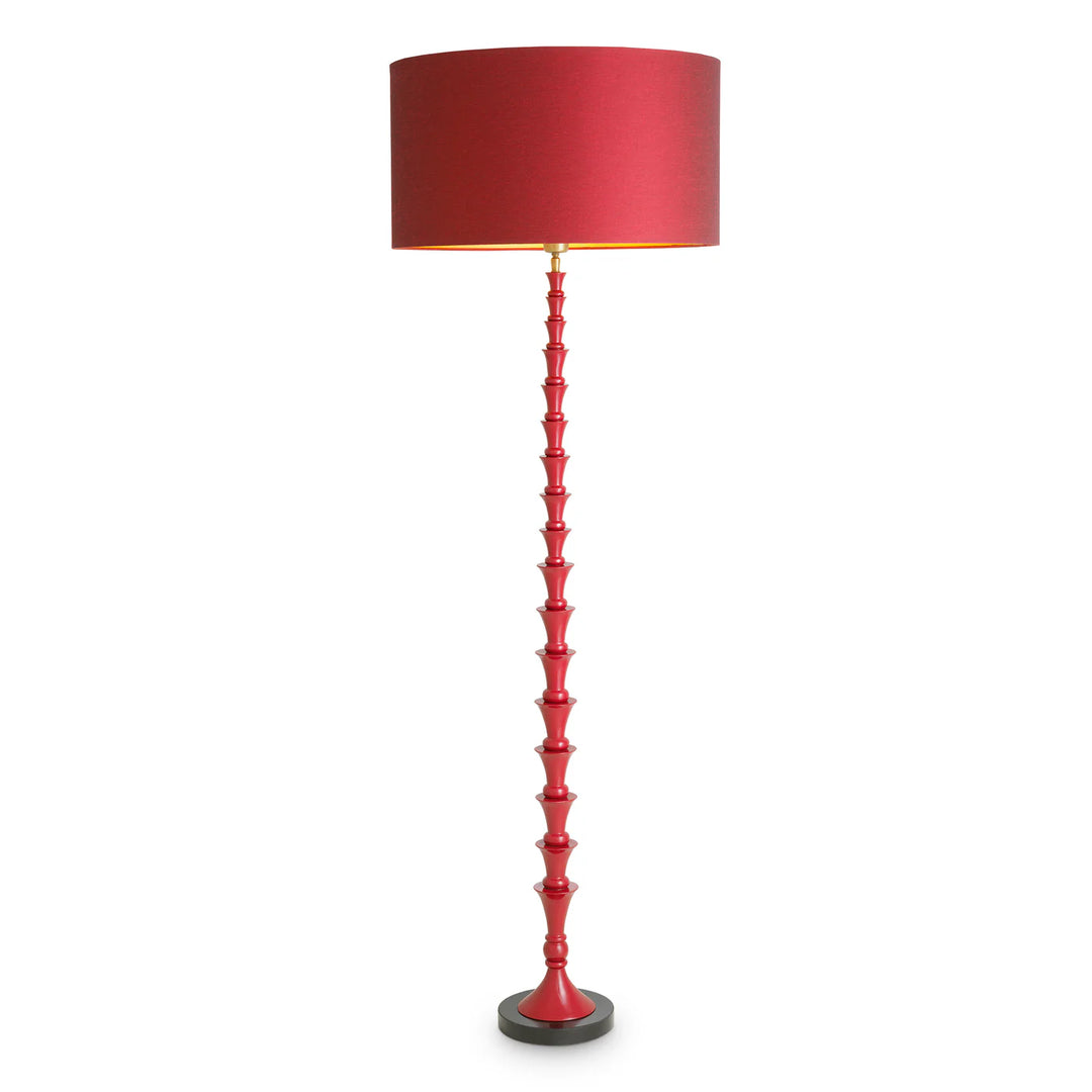 Floor Lamp - Arabella -  Bordeaux red finish