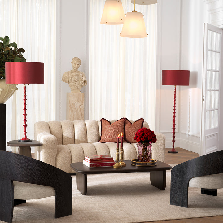 Floor Lamp - Arabella -  Bordeaux red finish