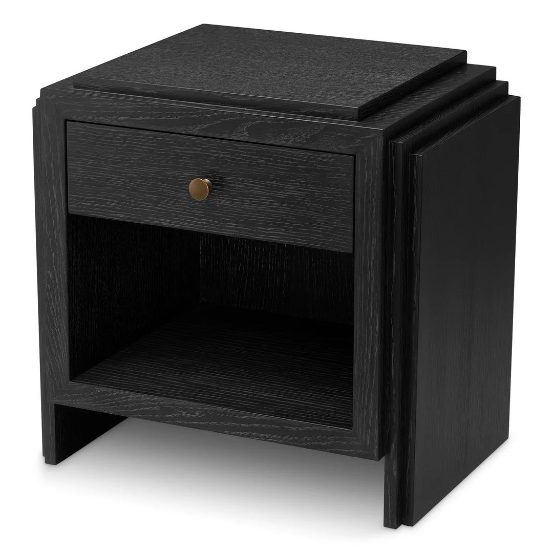 Nightstand ArtDeco - Charcoal Grey Oak