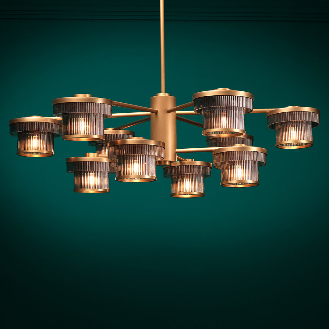Chandelier - smoke - glass - Andromeda