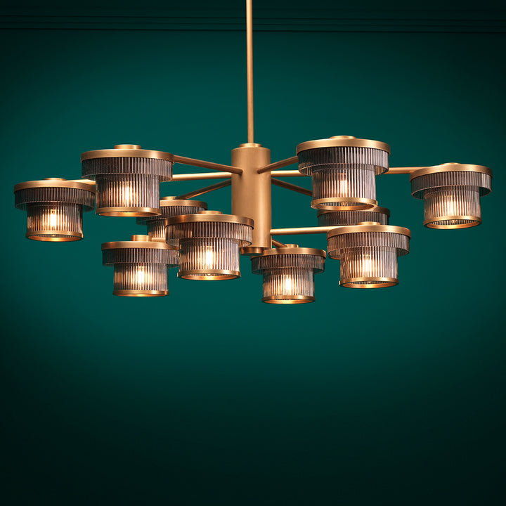 Chandelier - smoke - glass - Andromeda