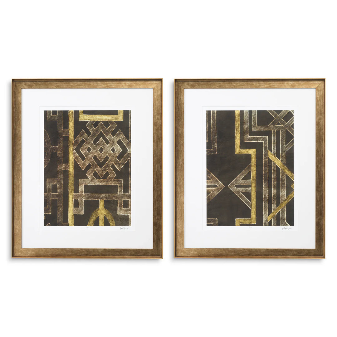 Print - Trellis Pattern - By Ethan Harper I - set of 2