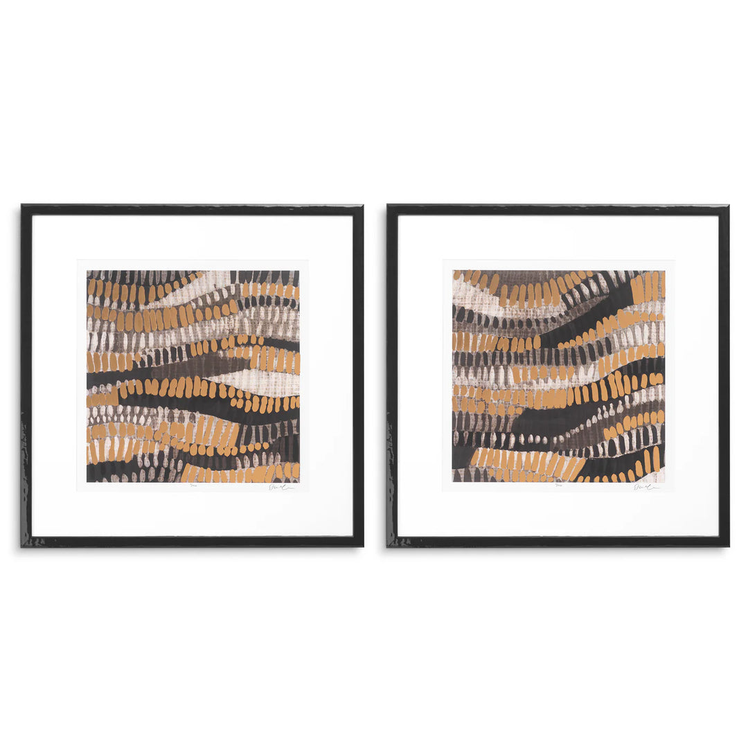 Print - Metallic Undulation - By June Erica Vess - set of 2