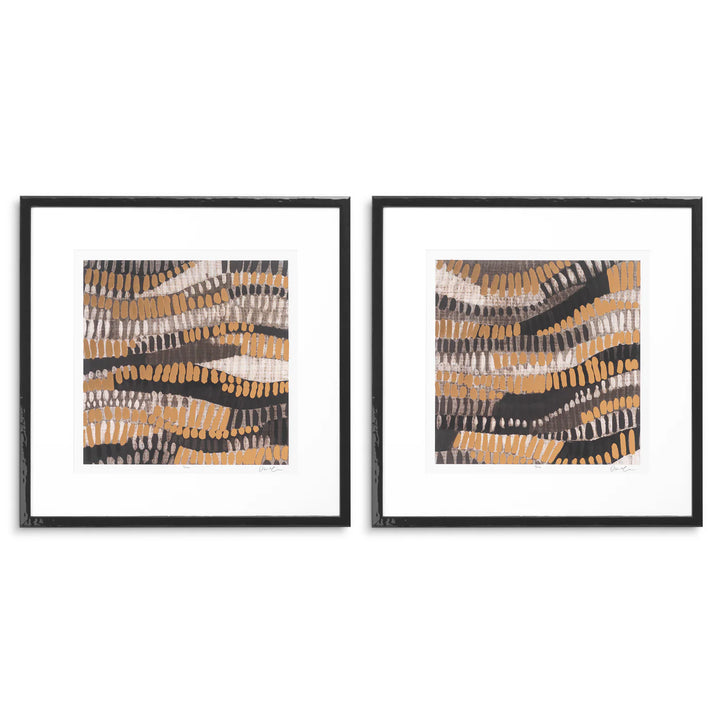 Print - Metallic Undulation - By June Erica Vess - set of 2