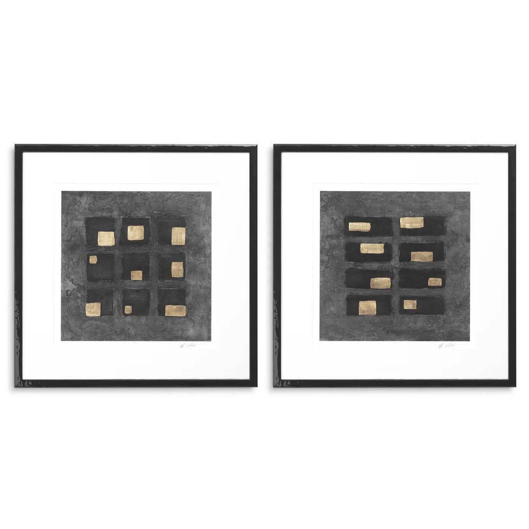 Print - Black Squares - By Michael Willett - Set of 2
