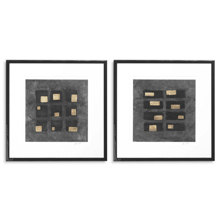 Print - Black Squares - By Michael Willett - Set of 2