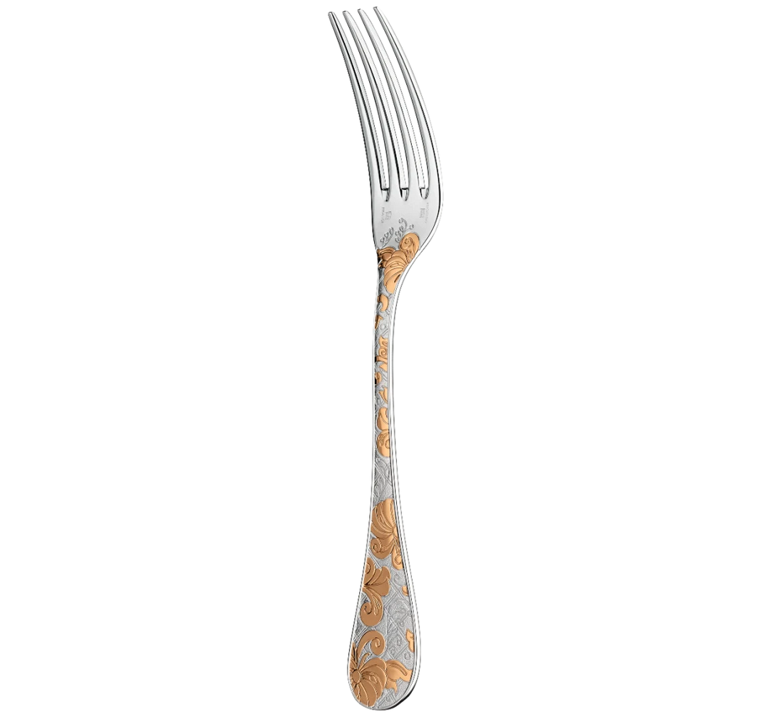Jardin d'Eden - Dinner Fork - Partially Gilded - Silver Plated