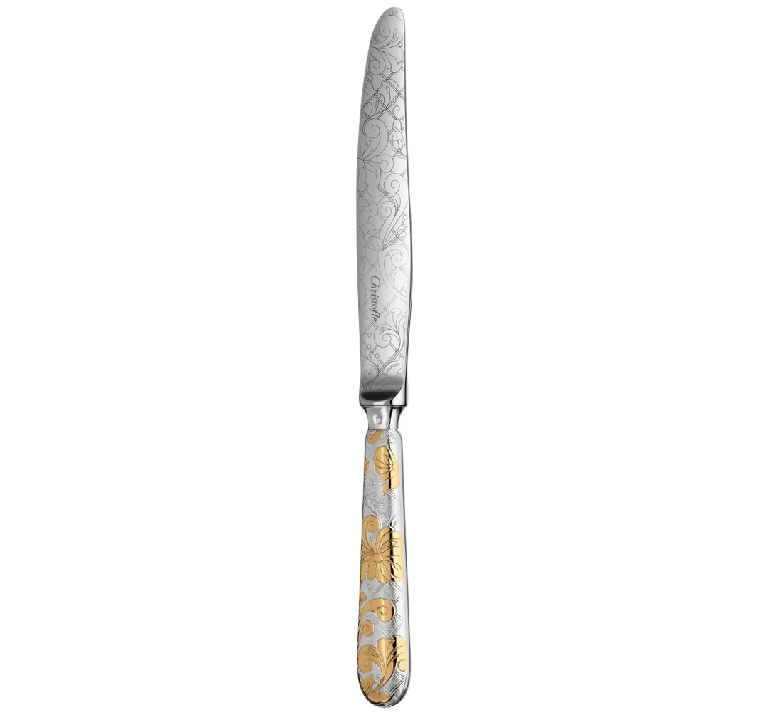 Jardin d'Eden -Dinner Knife - Silver Plated - Partially Gilded