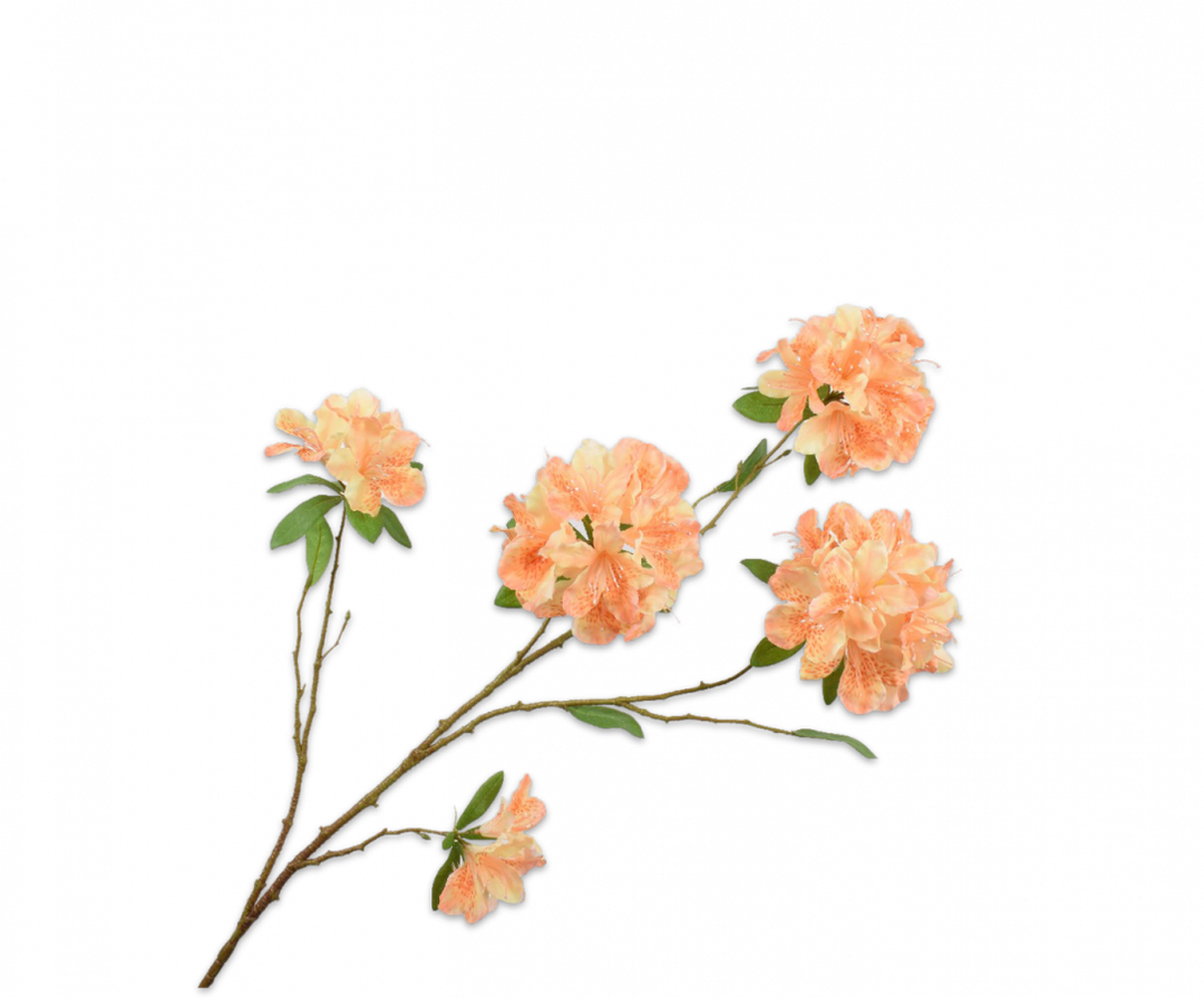 Rhododendron Branch - Sunrise Orange - 114cm