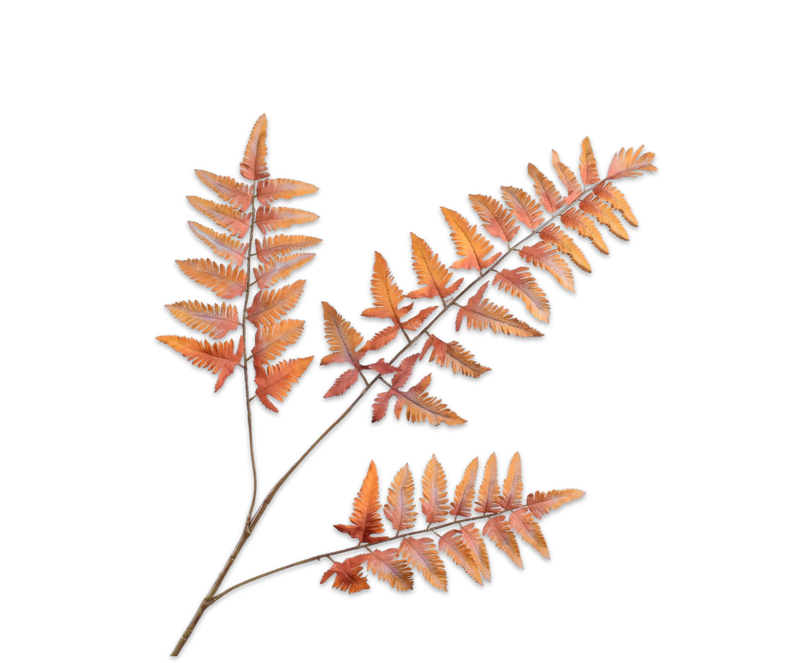 Fern Branch - Orange - 108cm