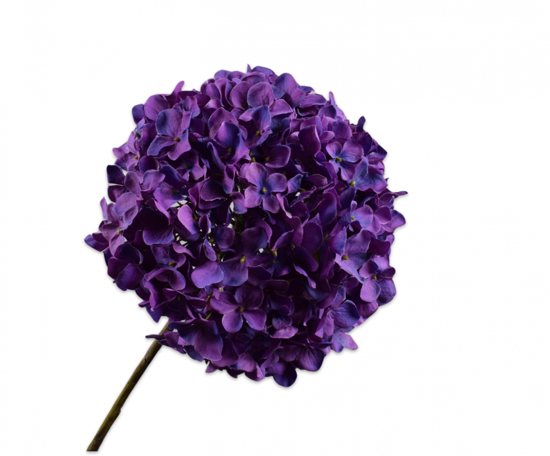 Hydrangea Stem - Mid Night Purple - 79cm