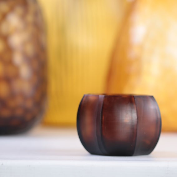 Tealight Holder - Koonam - Butter Brown