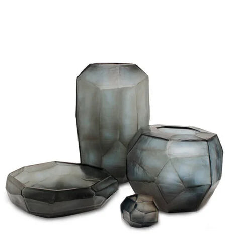 Tealight Holder - Cubistic - Indigo Smokegrey