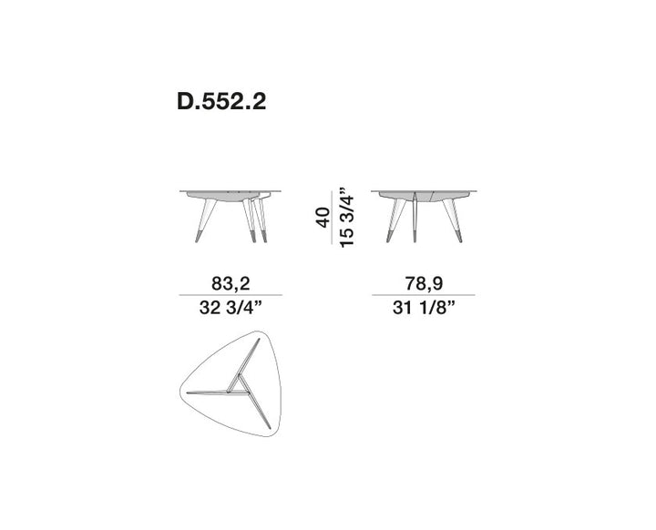Coffee Table - D.552.2 - By Gio Ponti
