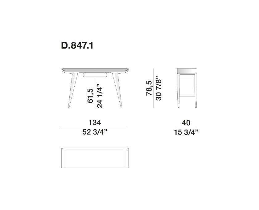 Home Office - Desk D.847.1 - By Gio Ponti