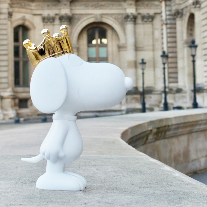 Snoopy - Crown Bicolor - White & Gold Small