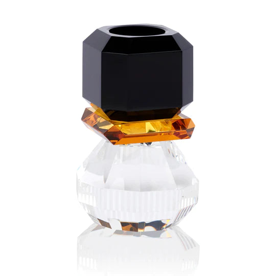 Tealight Holder - Phoenix - Black Amber Clear