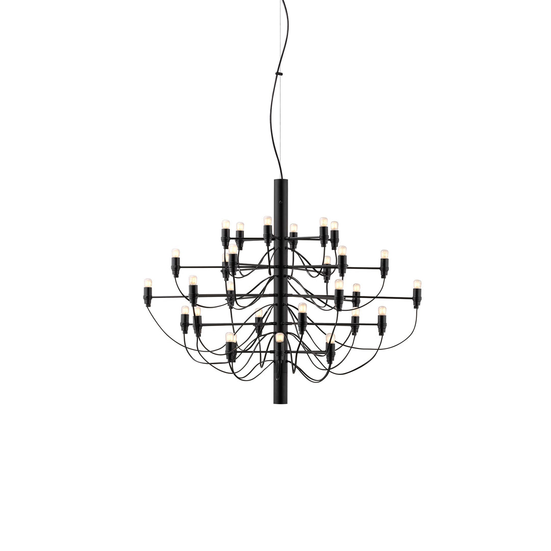 Pendant Lamp - 2097/18 - Frosted Bulbs - Matt Black