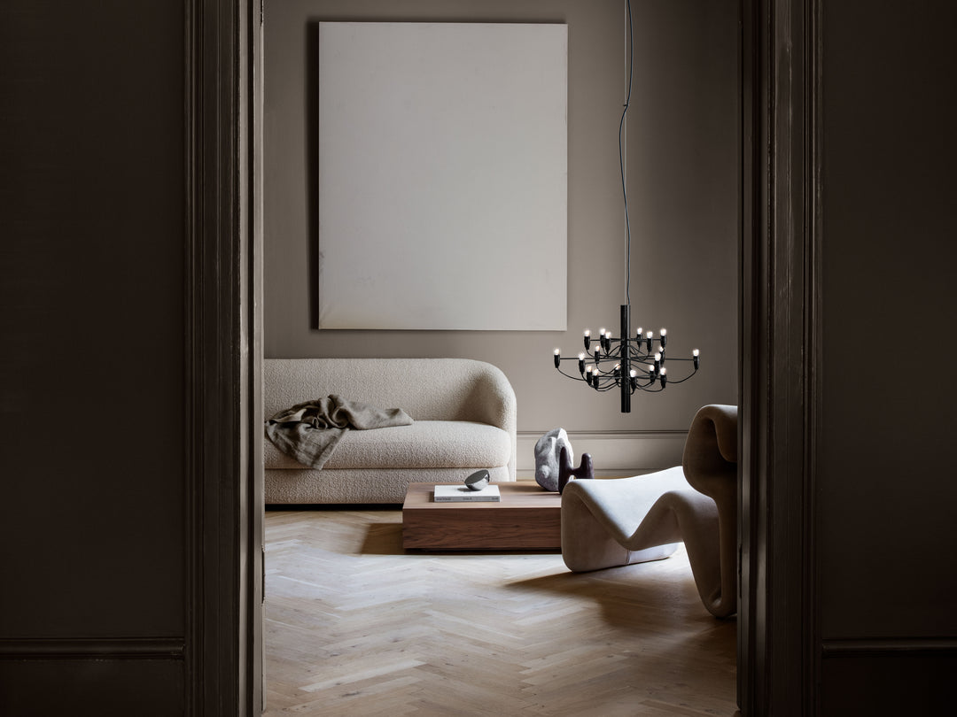 Pendant Lamp - 2097/18 - Frosted Bulbs - Matt Black