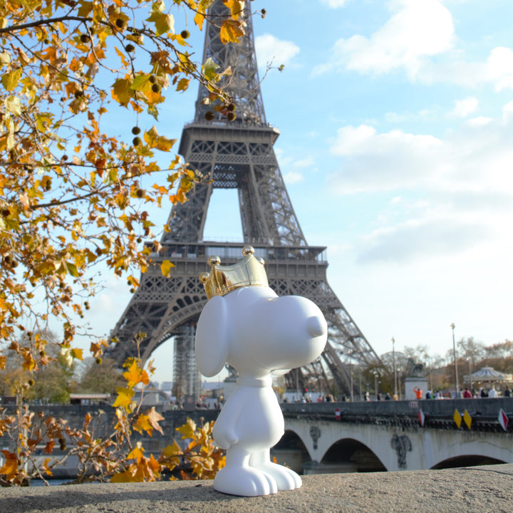 Snoopy - Crown Bicolor - White & Gold Small