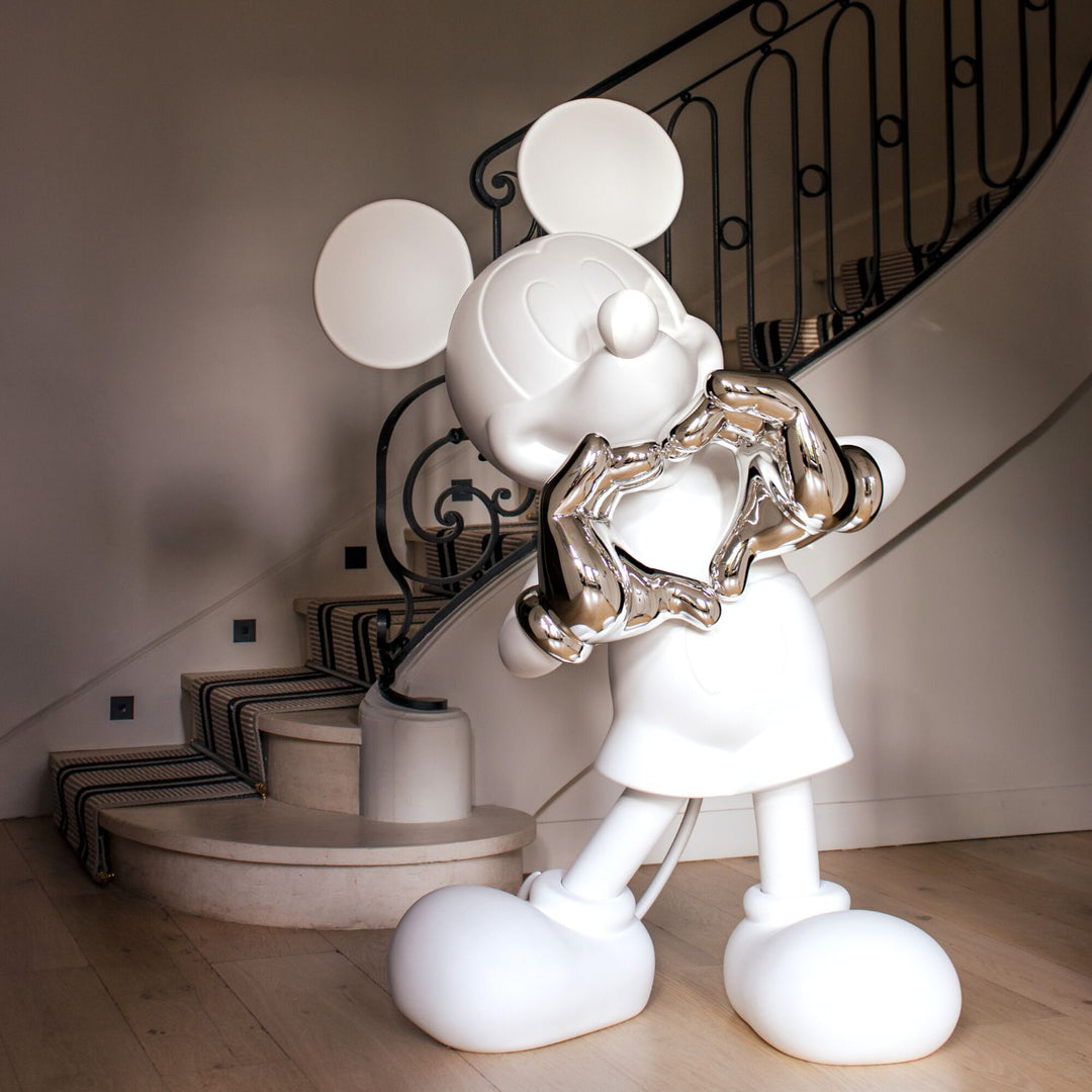 Mickey - With Love - White & Silver Large