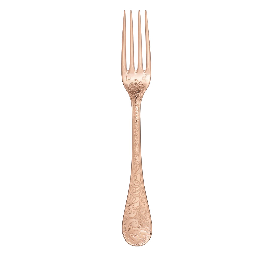 Jardin d'Eden - Dinner Fork - Gilded Silver Plated - Pink Gold