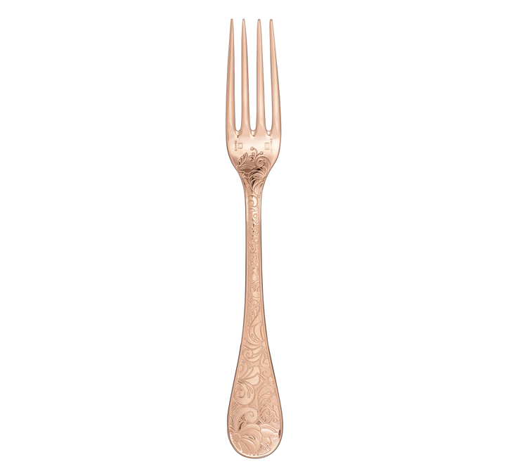 Jardin d'Eden - Dinner Fork - Gilded Silver Plated - Pink Gold