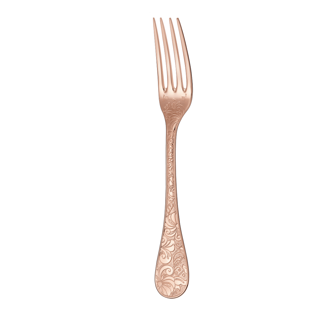 Jardin d'Eden - Dinner Fork - Gilded Silver Plated - Pink Gold
