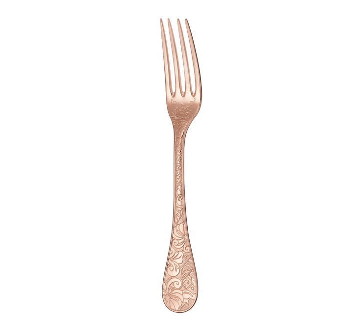 Jardin d'Eden - Dinner Fork - Gilded Silver Plated - Pink Gold