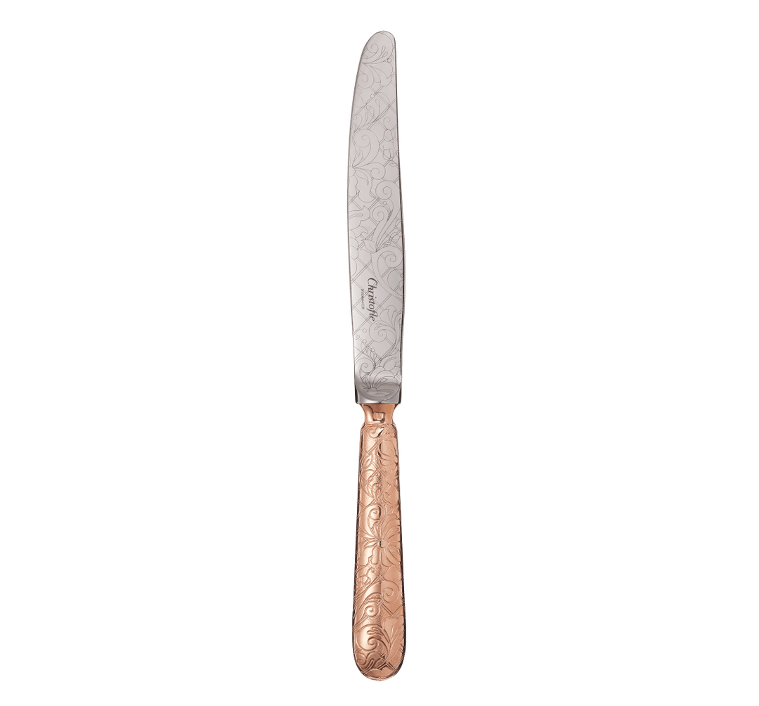 Jardin d'Eden - Dinner Knife - Gilded Silver Plated - Pink Gold