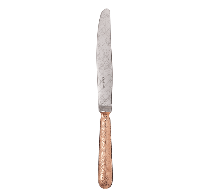 Jardin d'Eden - Dinner Knife - Gilded Silver Plated - Pink Gold